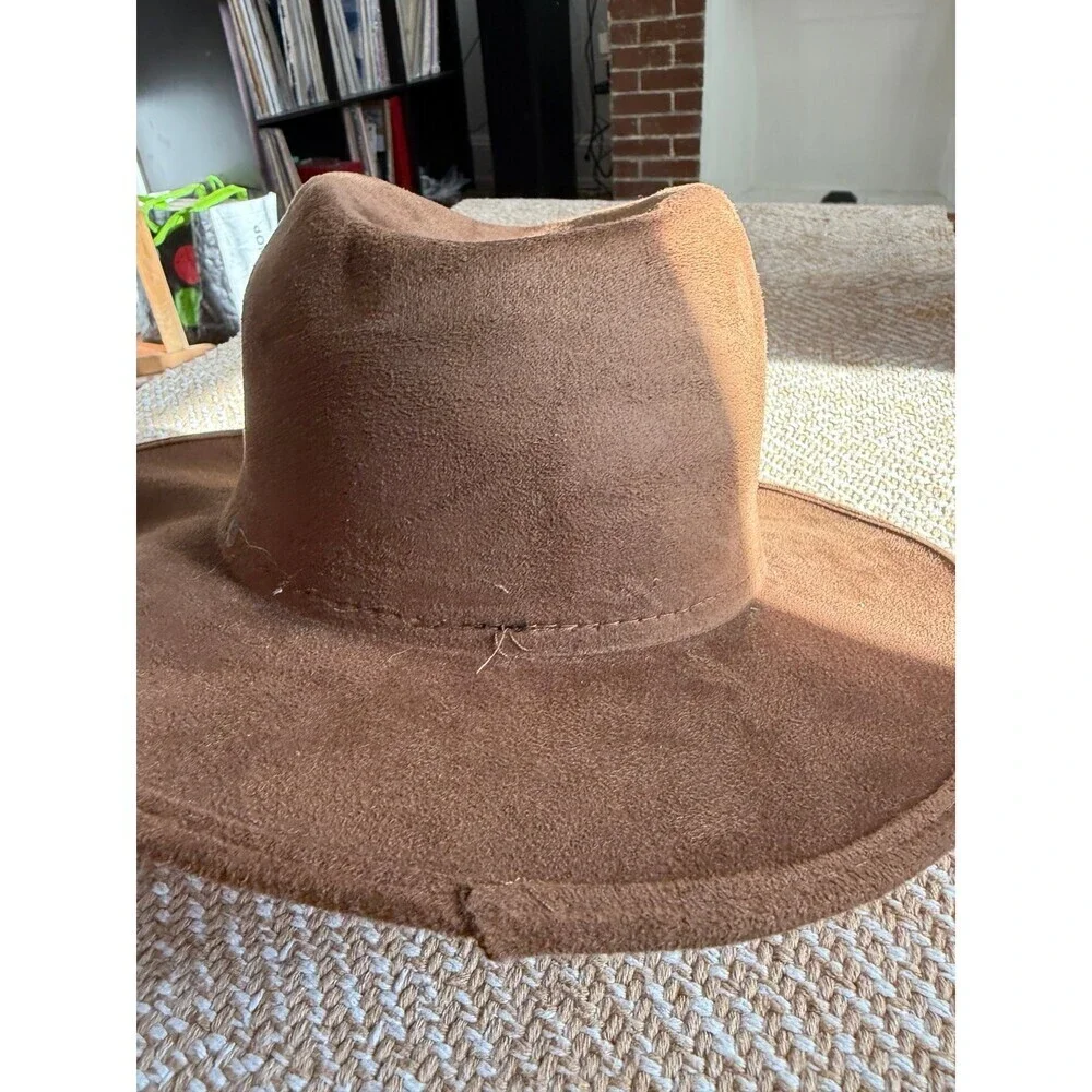 Brown Faux Suede Costume Hat